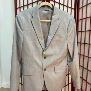 Silver, Sleek, Once-Worn Perry Ellis Suit Jacket